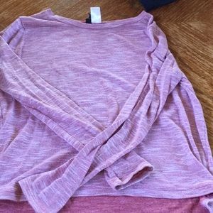 Long sleeve pink top